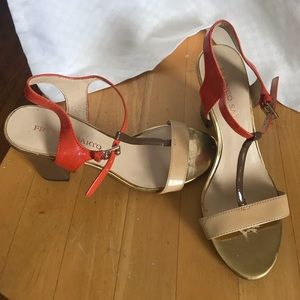 Franco Sarto colored chunky heels